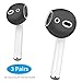 Lastma Upgrade Ultra Thin Airpods EarPods Cover [Fit in The case] [3 Pairs] Anti-Slip Earbuds Silicone Cover Compatible with Apple AirPods 2 & 1 or EarPods - Black