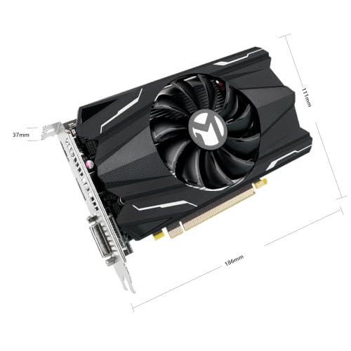 MAXSUN Geforce GTX 1050 Ti 4GB GDDR5 128-Bit Graphics Card for Gaming GPU Mini ITX Design DisplayPort, HDMI, DVI-D, Single Fan Cooling System