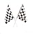 Lot of 24 Plastic Checkered Mini Racing Flags Race Party Favor