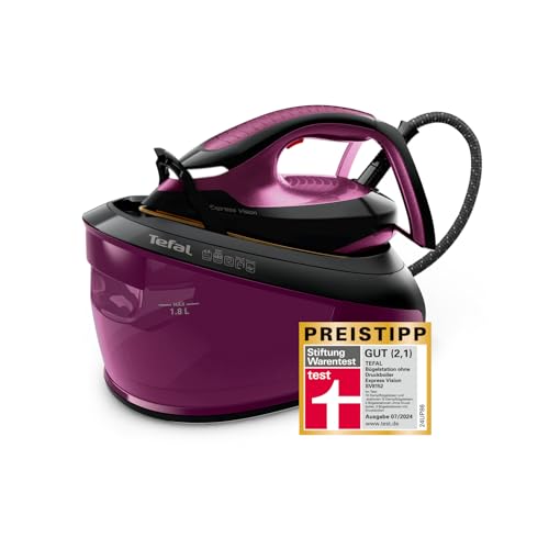 Tefal Express Vision, leistungsstarker 6,9-Bar-Druck, Dampfstoß: 480g/Min., Smart Temp-Technologie, LED Beleuchtung, abnehmbarer Kalk-Kollektor, Eco-M