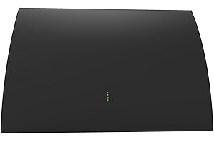 Mohu Arc Pro Amplified Indoor TV Antenna, 60-Mile Range, Signal Indicator, UHF/VHF Multi-Directional, 10’ Cable, Curve Design with Stand, 4K-Ready HDTV, MH-110161