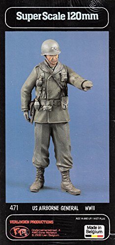VER0471 120mm Verlinden Figure - US Airborne General WW2 [MODEL BUILDING KIT]
