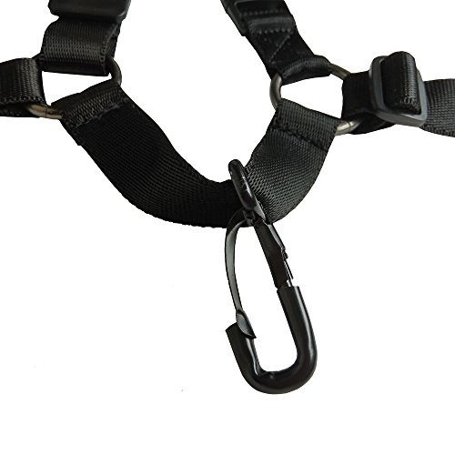 Xinlink Professional Black Leather Saxophone Strap Double Shoulder Padded Harness Adjustable for Alto Tenor Soprano Baritone Sax Music Instrument - Thumbnail 4