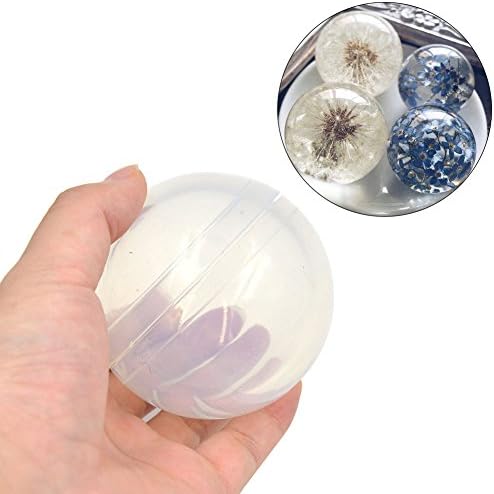 Jetloter Clear Sphere Mould DIY Spherical Silicone Transparent Round Mold Making Tool Gifts Handcraft