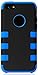 iPhone 5C Case, iSee Case (TM) Premium TUFF Hybrid Dual Layer Case for iPhone 5C (5C- Tuff Black on Blue)