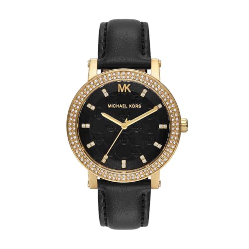 Michael Kors Corey Montre Femme, Mouvement Quartz Trois Aiguilles avec Bracelet en Acier Inoxydable ou Cuir