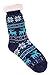 SDBING Slipper Socks for Women with Grippers, Winter Warm Fuzzy Indoor Christmas Gifts Socks (Blue)