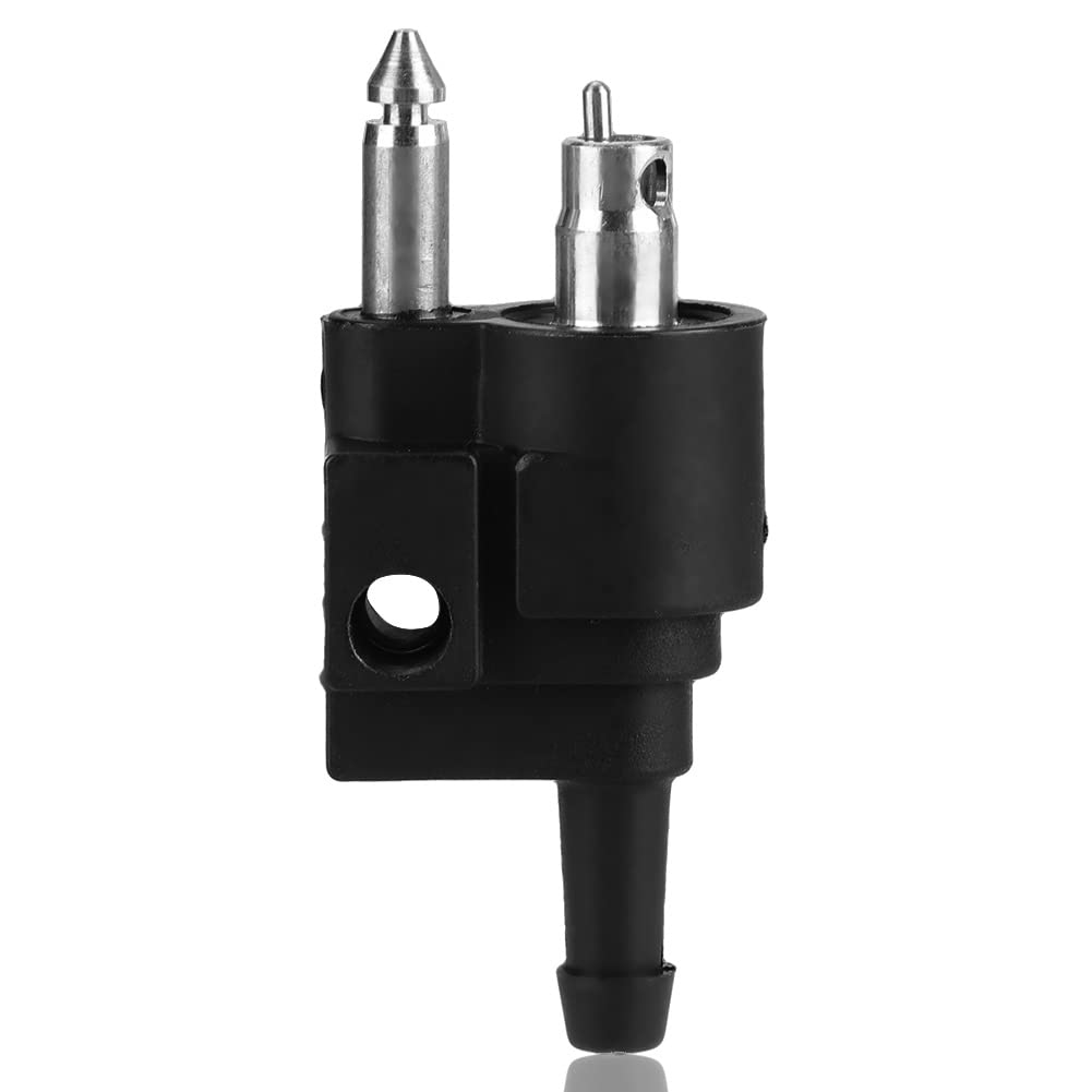 KIMISS 1/4 Inch Fuel Tank Fitting Male Fitting Pipe Fitting for Outboard Engine (Black)