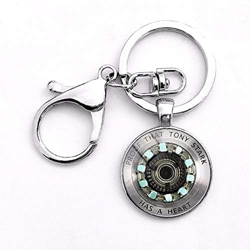 Movie Iron Man Arc Reactor Necklace Tony Stark 1pcs/lot Keyring Pendant Avengers Age of Ultron dr who Silver Keychain Mens 2019