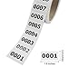 Squad Goods Consecutively Numbered Labels Self-Adhesive Roll 0001-1000