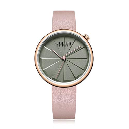 ZJYSM Julius Genuine Students Watch Waterproof Ladies Fashion Leather Belt Quartz Watches (Color : B