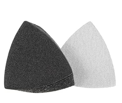 BOXONLY Silicon Carbide Triangular Sandpaper fit 3-1/2" Oscillating Multi-Tool (Dry/Wet) Use 80 Grit 30pcs