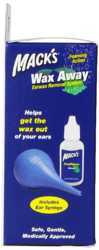 Mack's Wax Away Ear Wax Removal System - 0.5 FL OZ Ear Drops with Ear Syringe