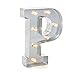Darice Marquee Letters - P - Galvanized Silver - 9.875