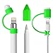 Fintie 3 Pieces Silicone Bundle Compatible with Apple Pencil 1st Generation, Soft Protective Cover Accessories Pencil Cap Holder with Nib Cover, Cable Adapter Tether, Light Green