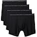 DAVID ARCHY Men's 4 Pack Micro Modal Drop Needle Underwear Soft Breathable Trunks (M, Black)