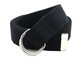 Canvas Web Belt D-Ring Buckle 1.25