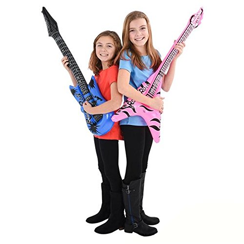 Rock Band Instrument Inflate Assortment - 24 Pack - Cool and Fun Inflatable Musical Instruments for Kids - Great Party Favor, Party Bag Stuffer, Giveaways, Novelty Toys
