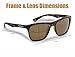 Flying Fisherman Men's Fowey Polarized Sunglasses, Tortoise Frames/Amber Lenses, Medium