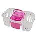 LTD 2-in-1 Interlocking Handy Shower Caddy Features Removable Mini-Caddy for College Students, Made in Hard, Durable Plastic, Easy to Clean (Pink/White)