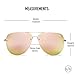 Quay Australia MUSE Women's Sunglasses Aviator w/ Mirrored Lenses - Gold/Pink