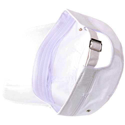RaOn A172 Unisex Pre-curved Distressed Vintage Basic Club Army Cap Cadet Military Hat (White)