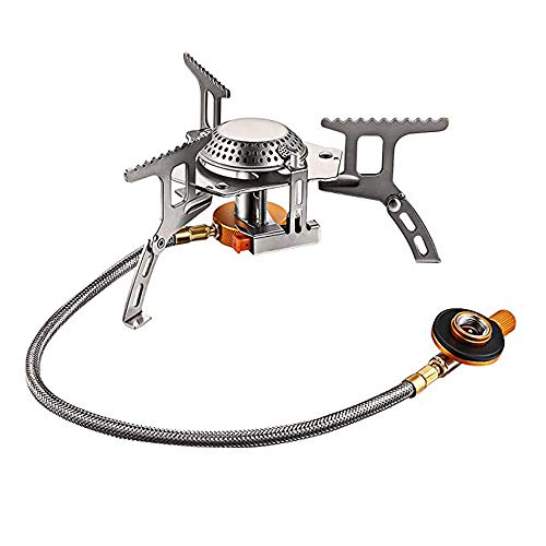 Camping Gas Stove, Foldable Backpack Stove, Portable Stove for Ultralight Camping/Backpacking