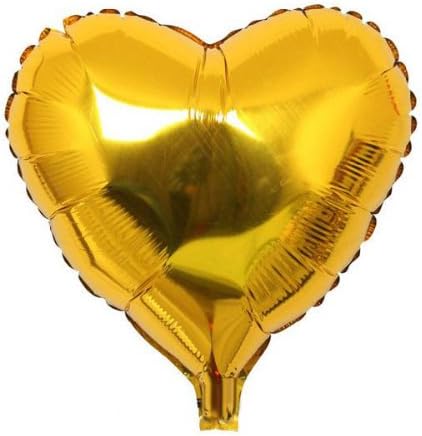 18 Inch Heart Shape Aluminum Foil Balloons, Mylar Balloons,Party Balloons 10pcs/lot (Gold)