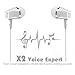 THE Electronics Wired 3.5MM Superb Sound Earphone/Earbuds/Headphones +1 Carry Case w/Microphone Noise Isolating Headphones for Work Talk Play Workout Gym Smartphones Tablets (White 2)
