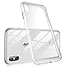 RANVOO Clear iPhone Xs Max Glass Case, Hard 10H Tempered Glass Back [Never Yellows] + Premium Silicone Bumper [Non Slip] Full Protective Transparent Cover for iPhone Xs Max 6.5 inch, Crystal Clear