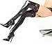 Womens Lingerie Black Lycra Wet Look Thigh High Stockings with Lace