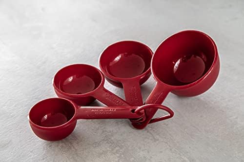 Tazas Medidoras, Juego de 4 Tazas Aptas para Lavavajillas - Rojo Imperio — foto 5 de 7