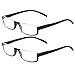 Kerecsen Reading glasses 2 Pair Half Moon Half Frame Readers Spring Hinge Men and Women Glasses (2 Pack Black, 1.50)