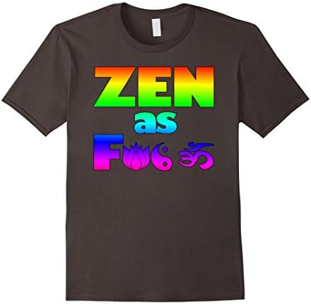 Mens 5 Colors - Funny Yoga Meditation T-shirt - ZEN AF - Rainbow Medium Asphalt