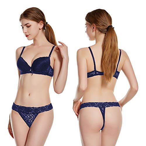 Thongs For Women 5 Pack Thin Ice Lace Low Waist Seamless Sexy See Through Panties（Medium）