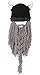 Kafeimali Men's Head Barbarian Vagabond Beanie Foldaway Beard Hats Viking Horns Bearded Sports Novelty Knit Caps (Gray)