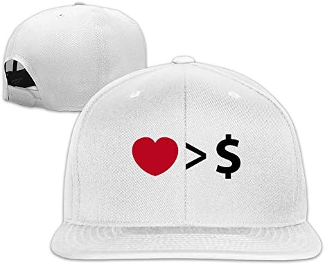 VOLTEBQ Love Is Priceless Flat Bill Leisure Adjustable Hats Snapback White