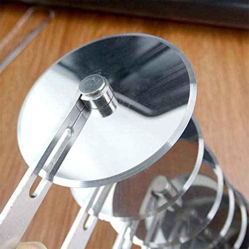 5 Wheel Pastry Cutter, Pizza Slicer, Multi-Round Dough Cutters, Expandable Baking Roller Pastry Knife for Pizza Pies Waffles Cookies