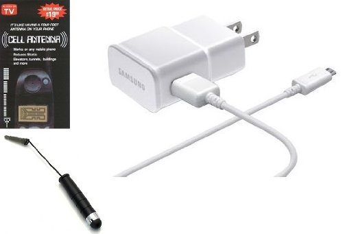 Samsung OEM 2Amp Adapter with 5Feet Micro USB Data Sync Charging Cables for Galaxy S2S3S4 ActiveNote 12 NonRe