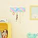Beinou Wood Jewelry Organizer Wall Mount Rainbow Unicorn Jewelry Holder with 12 pcs Rotatable Hooks Girls Jewelry Storage Hanger for Earrings Necklaces Bracelets