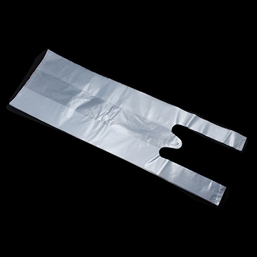 4.7x16.5 inch Clear Vest Style Handle Drinking Beverage Take Out Containers for Restaurant Transparent Disposable Food Storage Organization Sets Cup Carrier Bag (100, Glossy) - Thumbnail 2