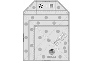 Creative Grids Hunter’s Star Trim Tool Quilt Ruler – CGRDH7 – Made in USA, 11in x 8-1/2in, Non-Slip Grip Acrylic Quilting, Sewing, Crafting, Patchwork Ruler & Template