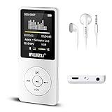 Eleston 8GB Portable MP3/MP4 Player, 70 Hours Music Playback Lossless Sound with 1.8inch Screen Including Earphones Support Up to 64GB TF Card (White)