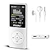 Eleston 8GB Portable MP3/MP4 Player, 70 Hours Music Playback Lossless Sound with 1.8inch Screen Including Earphones Support Up to 64GB TF Card (White)