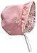N'Ice Caps Baby Girls Solid to Print Reversible Sun Bonnet (Newborn, Pink/Pink Print)