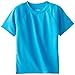 Kanu Surf Boys' Short Sleeve UPF 50+ Rashguard Swim Shirt, Solid Aqua, 4T