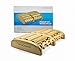 TheraFlow Large Wooden Dual Foot Massager Roller, Pine color, large, Comes With Reflexology Chart