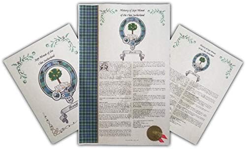 Twydil Scottish Clan & Sept 3 Print Combo, Last Name History, Tartan, Buckle & Crest