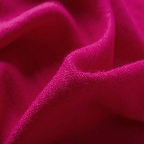 Bellonesc Cashmere Scarf Shawls for Women and Men (Rose red)