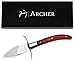 Oyster Knife by Archer - Premium Oyster Shucking Knife in Gift Box with Pakka Wood Handle, Mirror Finish Full Tang Blade, Hand-guard - Beautifully Made Compact Design Oyster Shell Shucker/Opener